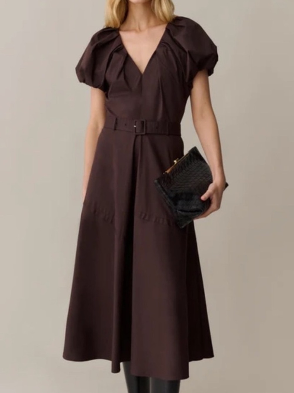 O.p.t brown belted dress